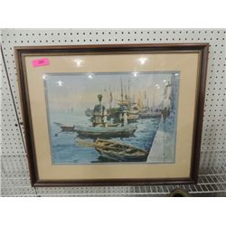NICE VINTAGE FRAMED ART PRINT 30.5" X 24.5"
