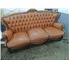 Image 1 : BEAUTIFUL ANTIQUE VINTAGE TUFTED LEATHER SOFA