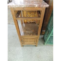 SMALL MARBLE TOP SIDE TABLE STAND ENTRY FOYER