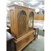 Image 2 : CHINA CABINET DISPLAY CURIO LEADED GLASS DOORS