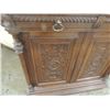 Image 2 : SMALL SIDEBOARD OAK ANTIQUE CABINET TWO DOORS