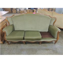 ANTIQUE VINTAGE GREEN SOFA EARLY AMERICAN