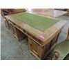 Image 3 : ANTIQUE CAPTAINS STYLE GOTHIC SOLID OAK DESK