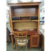 Image 1 : PINE LIGHT MAHOGANY FINISH COMPUTER DESK HUTCH