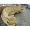 Image 2 : HUGE ANTIQUE HALF MOON SHAPED SOFA COUCH 3 PIECE