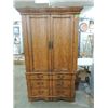 Image 4 : ARLINGTON MAHOGANY FINISH PICKLED FINISH ARMOIRE