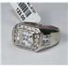Image 1 : #0121 - STERLING SILVER CZ RING - 12.3 GRAMS