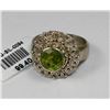 Image 1 : #0094 - STERLING SILVER PERIDOT RING - 7.1 GRAMS