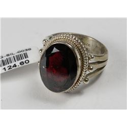 #0053 - STERLING SILVER PEARL RING - 5.2 GRAMS