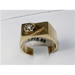 #0175 - 14K YELLOW GOLD DIAMOND(0.10CT) RING