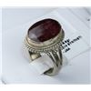 Image 1 : #0039 - STERLING SILVER LAB RUBY RING - 8.9 GRAMS
