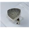 Image 1 : #0046 - STERLING SILVER CRYSTAL DRUZY RING