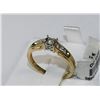 Image 1 : #0490 - 10K YELLOW GOLD DIAMOND(0.17CT) RING