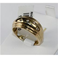 #0221 - 10K YELLOW GOLD DIAMOND(0.11CT) RING