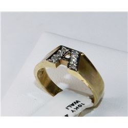 #0404 - 10K YELLOW GOLD DIAMOND RING