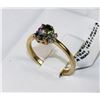 Image 1 : #0699 -10K YELLOW GOLD MYSTIC TOPAZ & DIAMOND RING