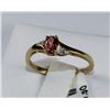 Image 1 : #0730 - 10K YELLOW GOLD TOURMALINE & DIAMOND RING