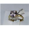 Image 1 : #0694 -10K YELLOW GOLD PURPLE AMETHYST & DIAMOND