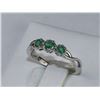 Image 1 : #0610 - 10K WHITE GOLD EMERALD & DIAMOND RING