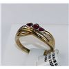 Image 1 : #0665 - 10K YELLOW GOLD RUBY & DIAMOND RING