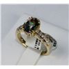 Image 1 : #0722 -14K YELLOW GOLD MYSTIC TOPAZ & DIAMOND RING