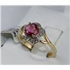 Image 1 : #0711 - 10K YELLOW GOLD PINK TOPAZ & DIAMOND