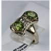 Image 1 : #0093 - STERLING SILVER PERIDOT RING - 4.9 GRAMS