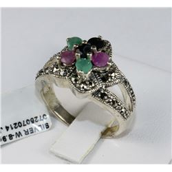 #0091 - STERLING SILVER RING - 8.9 GRAMS
