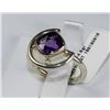 Image 1 : #0119 - STERLING SILVER AMETHYST RING - 4.6 GRAMS