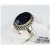 Image 1 : #0054 - STERLING SILVER SAPPHIRE RING - 6.1 GRAMS