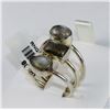 Image 1 : #0051 - STERLING SILVER AMBER RING - 6.3 GRAMS
