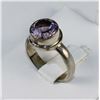 Image 1 : #0084 - STERLING SILVER AMETHYST RING - 4.7 GRAMS