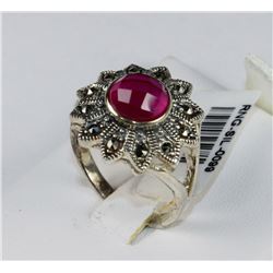 #0099 - STERLING SILVER RING - 6.2 GRAMS