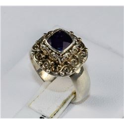 #0075 - STERLING SILVER AMETHYST - 6.8 GRAMS