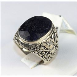 #0056 - STERLING SILVER SAPPHIRE RING - 10.0 GRAMS