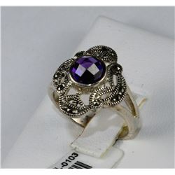 #103 - STERLING SILVER RING - 5.3 GRAMS