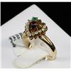 Image 1 : #0702 - 14K YELLOW GOLD EMERALD, GARNET, SAPPHIRE