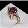 Image 1 : #0169 - 10K YELLOW GOLD PINK TOPAZ & DIAMOND RING
