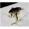 Image 1 : #0013 - 14K YELLOW GOLD HEMATITE RING
