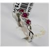 Image 1 : #0667 - 10K WHITE GOLD RUBY & DIAMOND RING