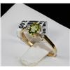 Image 1 : #0685 - 14K YELLOW GOLD PERIDOT & DIAMOND RING