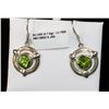 Image 1 : #0053 - STERLING SILVER PERIDOT EARRINGS