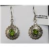 Image 1 : #0056 - STERLING SILVER PERIDOT EARRINGS