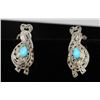 Image 1 : #0003 - STERLING SILVER TURQUOISE EARRINGS