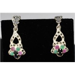 #0046 - STERLING SILVER EARRINGS - 14.3 GRAMS