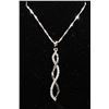 Image 1 : #0001 - 10K WHITE GOLD DIAMOND(0.10CT) PENDANT &