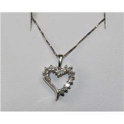 #0150 - 10K WHITE GOLD DIAMOND(0.15CT) PENDANT