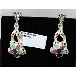 #0041 - STERLING SILVER EARRINGS - 14.3 GRAMS