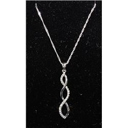 #0001 - 10K WHITE GOLD DIAMOND(0.10CT) PENDANT