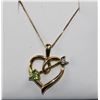 Image 1 : #0027 - 10K YELLOW GOLD DIAMOND(0.01CT) & PERIDOT
